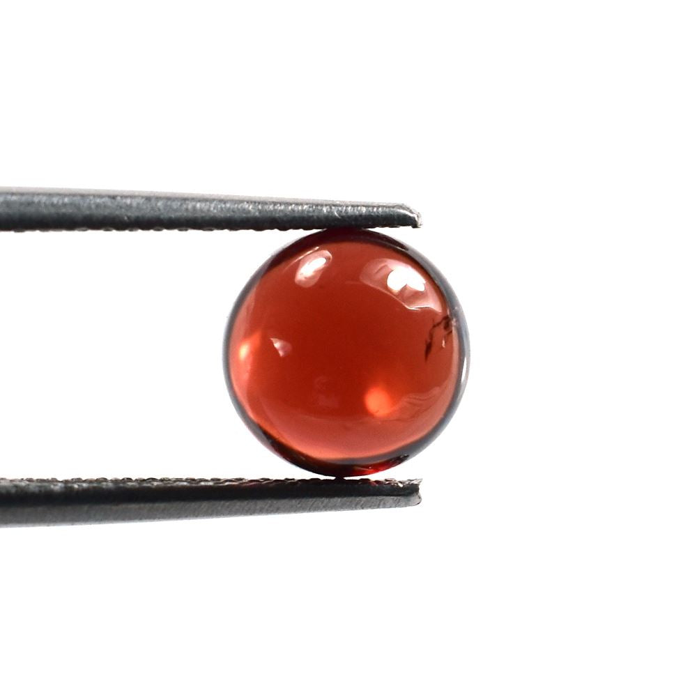 GARNET PLAIN ROUND CAB (OPEN RED)(CLEAN) 8.00X8.00 MM 3.00 Cts.