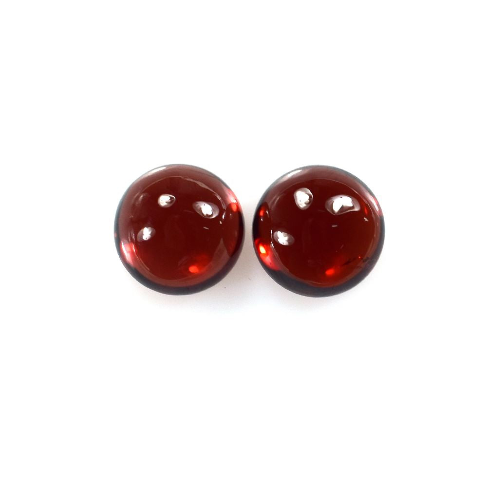 GARNET PLAIN ROUND CAB (OPEN RED)(CLEAN) 8.00X8.00 MM 3.00 Cts.