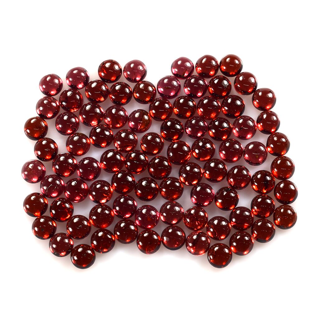 GARNET PLAIN ROUND CAB (OPEN RED)(HI) 6.00X6.00 MM 1.25 Cts.