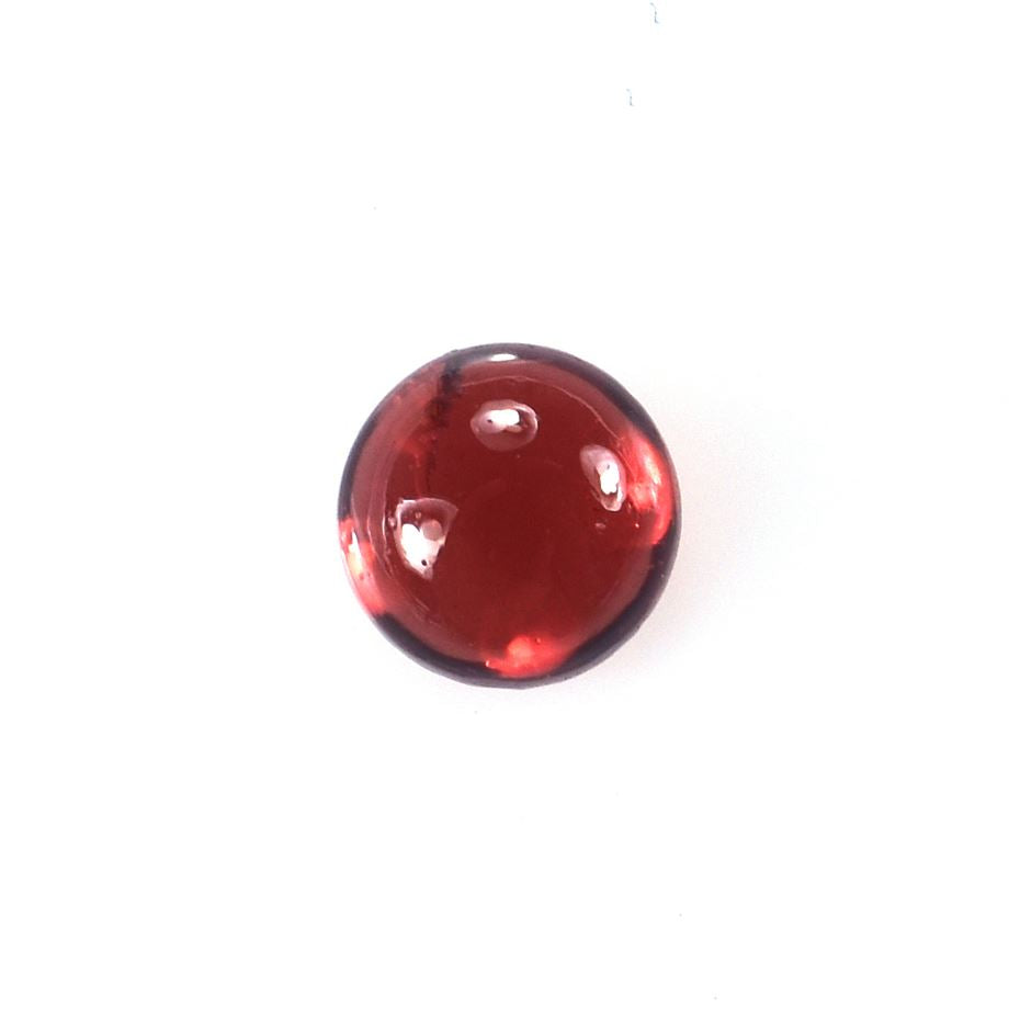 GARNET PLAIN ROUND CAB (OPEN RED)(SI) 5.00X5.00 MM 0.75 Cts.