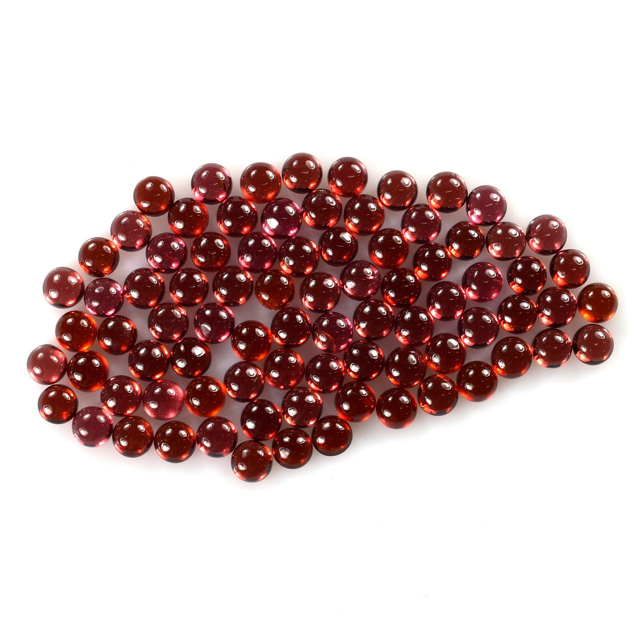 GARNET PLAIN ROUND CAB (OPEN RED)(SI) 5.00X5.00 MM 0.75 Cts.