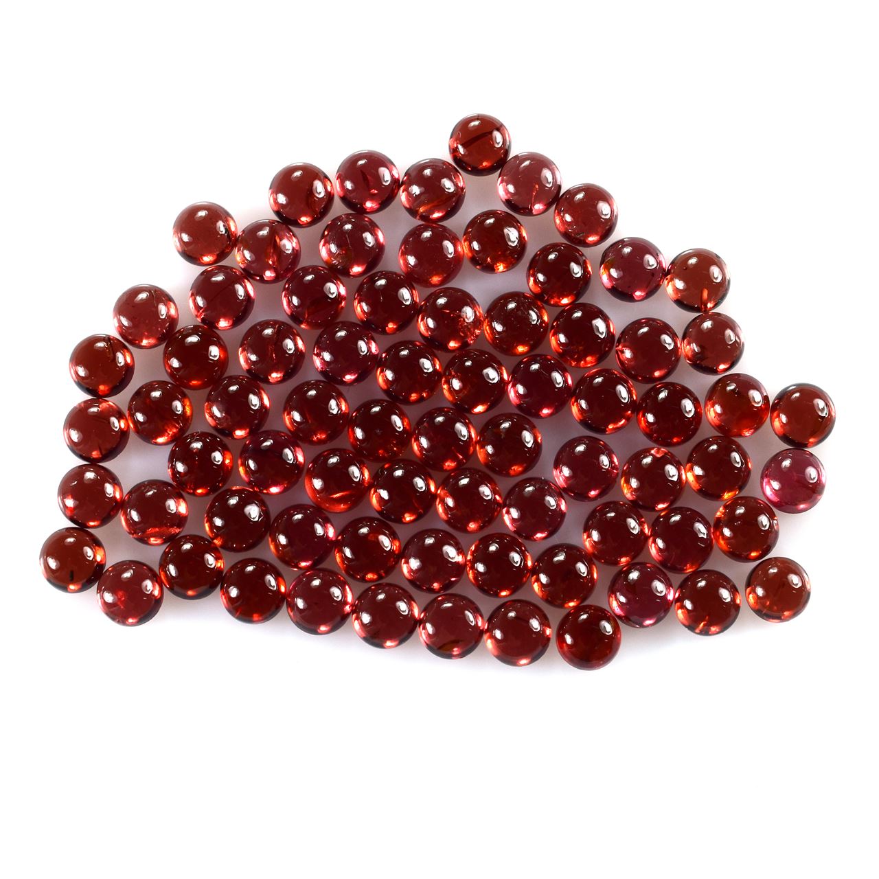 GARNET PLAIN ROUND CAB (OPEN RED)(HI) 5.00X5.00 MM 0.76 Cts.