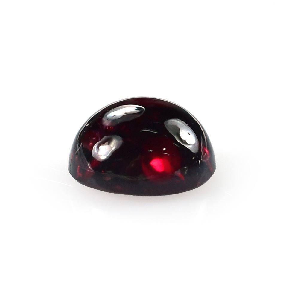 GARNET PLAIN ROUND CAB (DARK RED)(HI) 8.00X8.00 MM 3.20 Cts.