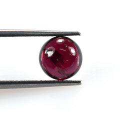 GARNET PLAIN ROUND CAB (DARK RED)(HI) 8.00X8.00 MM 3.20 Cts.