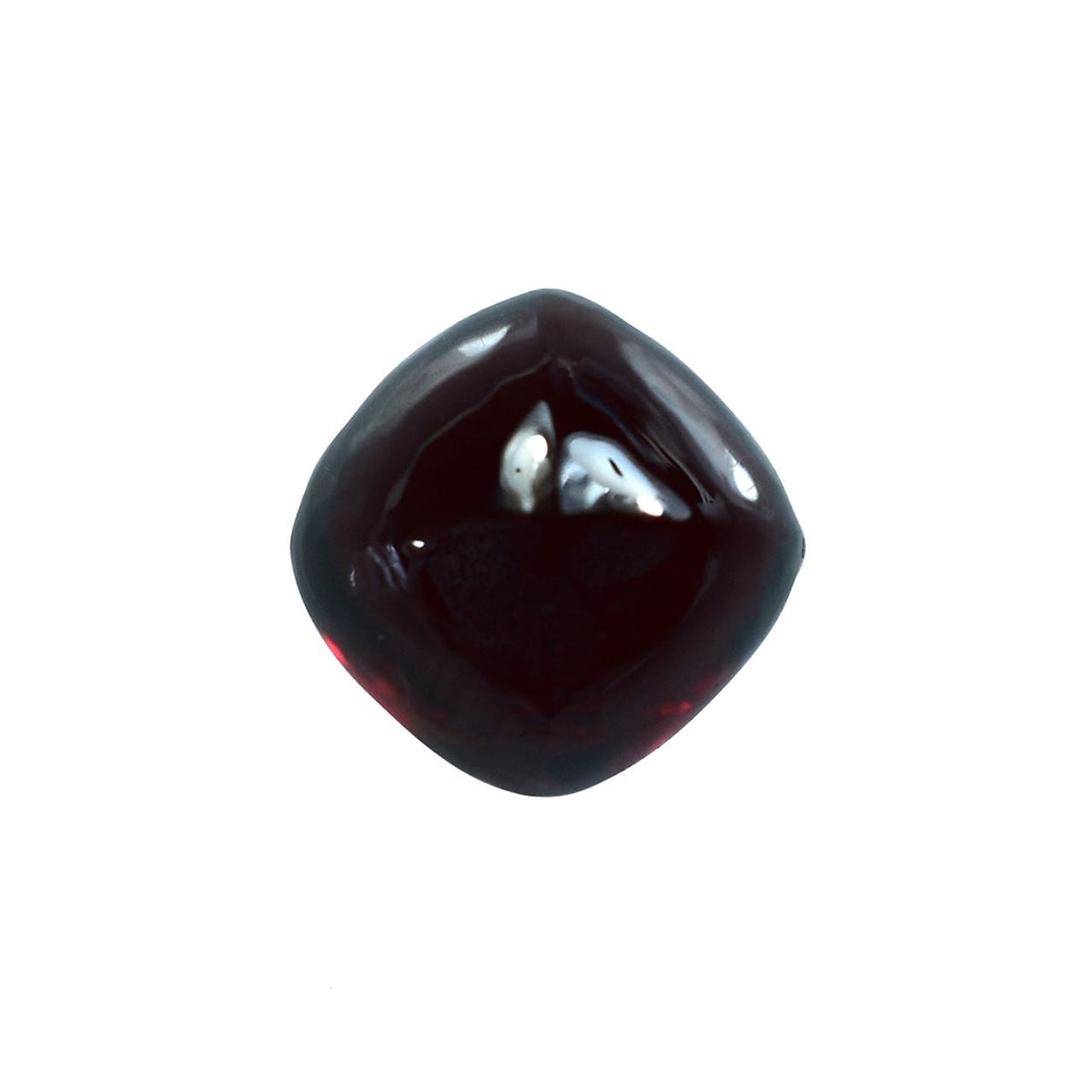 GARNET SUGARLOAF CUSHION CAB (DARK)(HI) 8.00X8.00 MM 4.18 Cts.