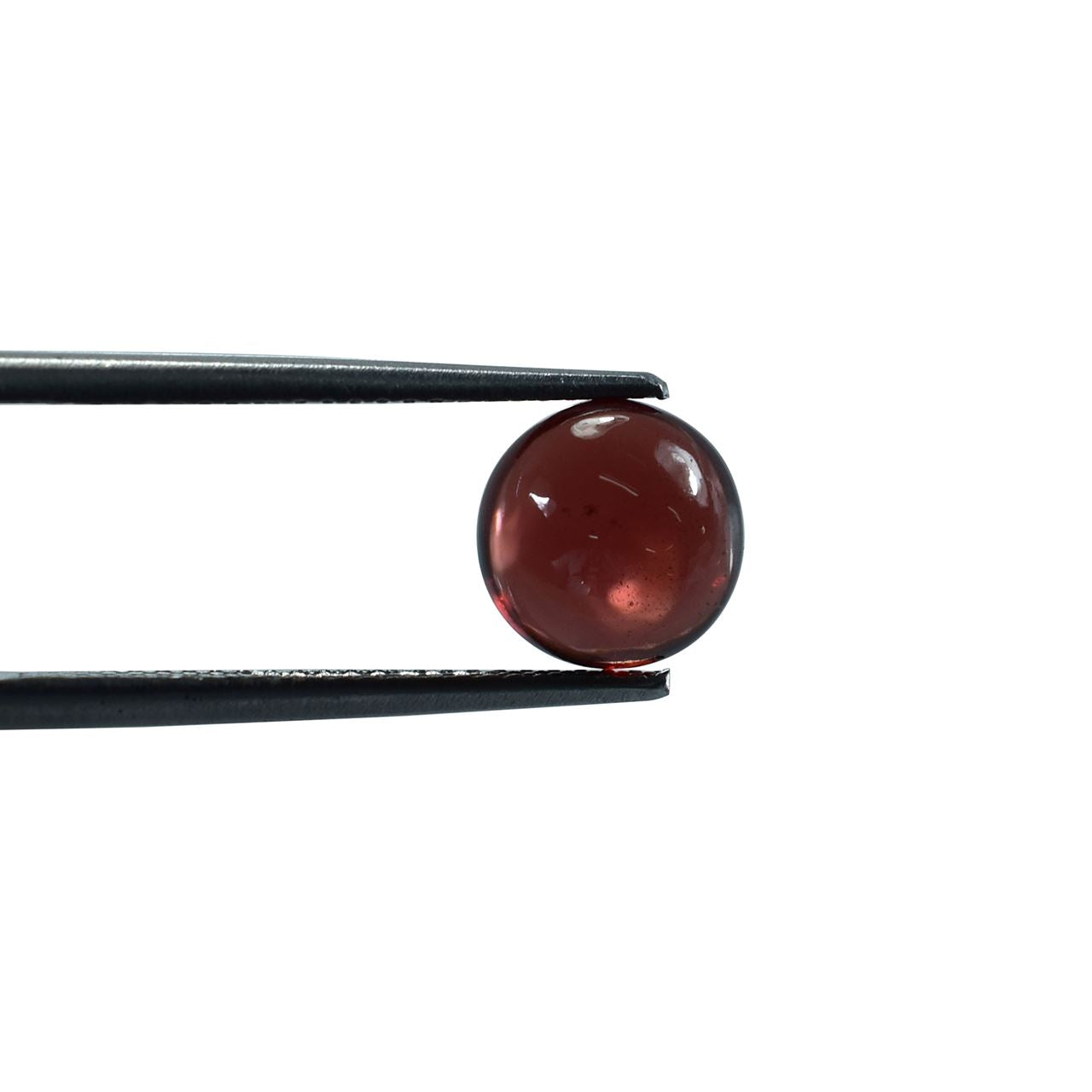 GARNET PLAIN ROUND CAB (OPEN RED)(CLEAN) 8.00X8.00 MM 2.40 Cts.