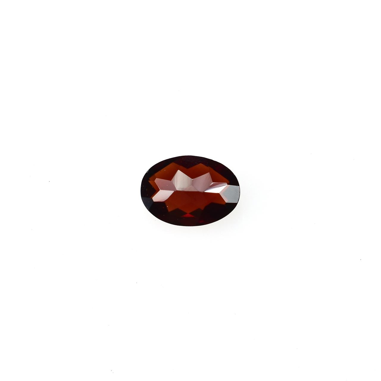 GARNET CHECKER CUT OVAL (DARK RED)(SI) 7.00X5.00 MM 0.80 Cts.
