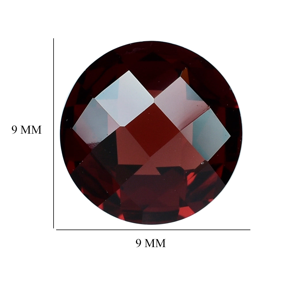 RED GARNET BRIOLETTE ROUND 9MM 2.83 Cts.