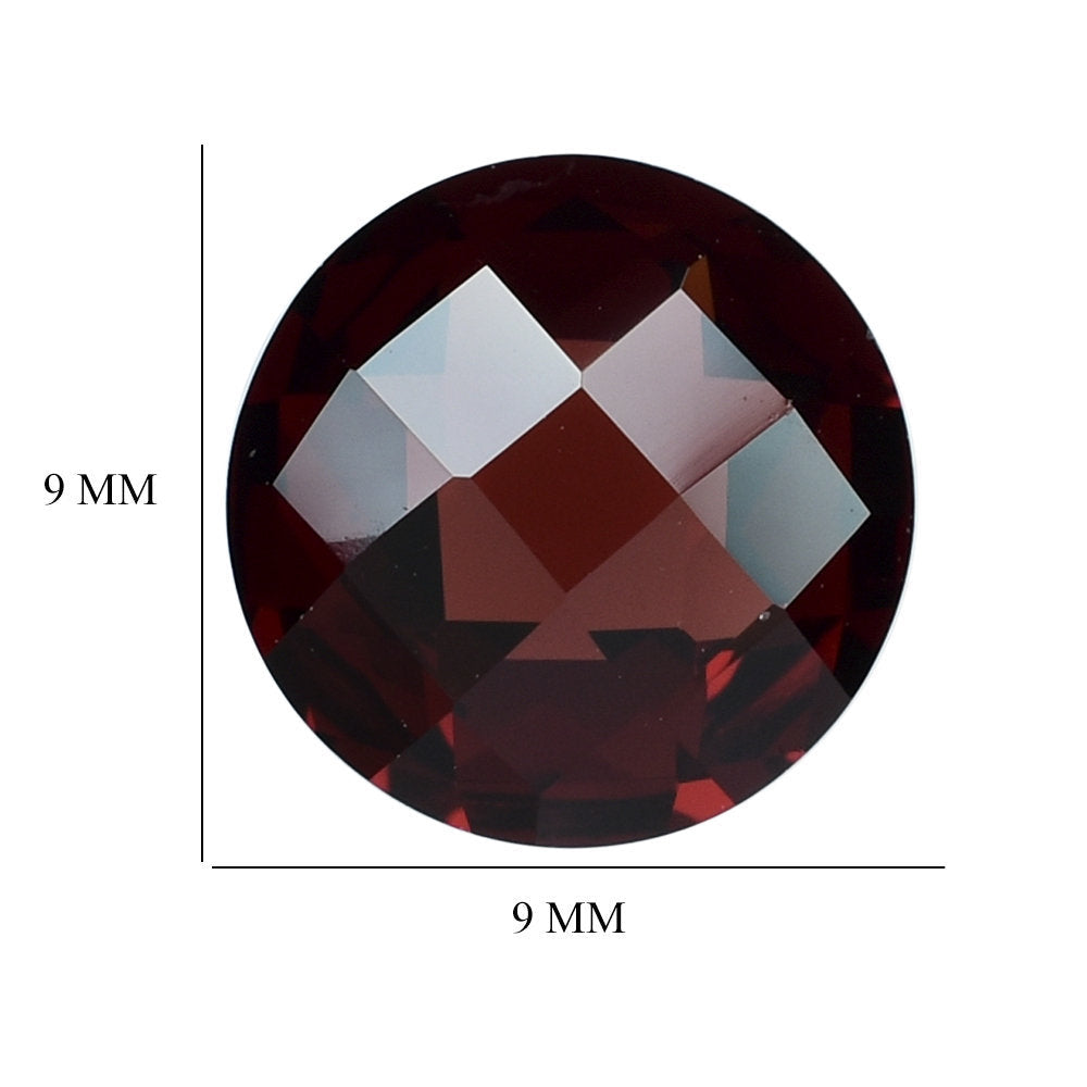 RED GARNET BRIOLETTE ROUND 9MM 2.83 Cts.