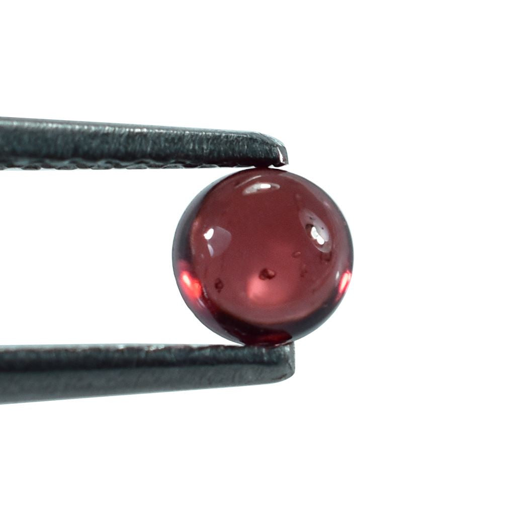GARNET PLAIN ROUND CAB (OPEN RED)(HI) 4.00X4.00 MM 0.41 Cts.