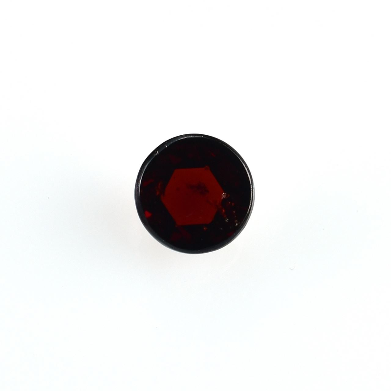 GARNET ROSE CUT ROUND CAB (DARK RED)(SI) 6.00X6.00 MM 1.18 Cts.