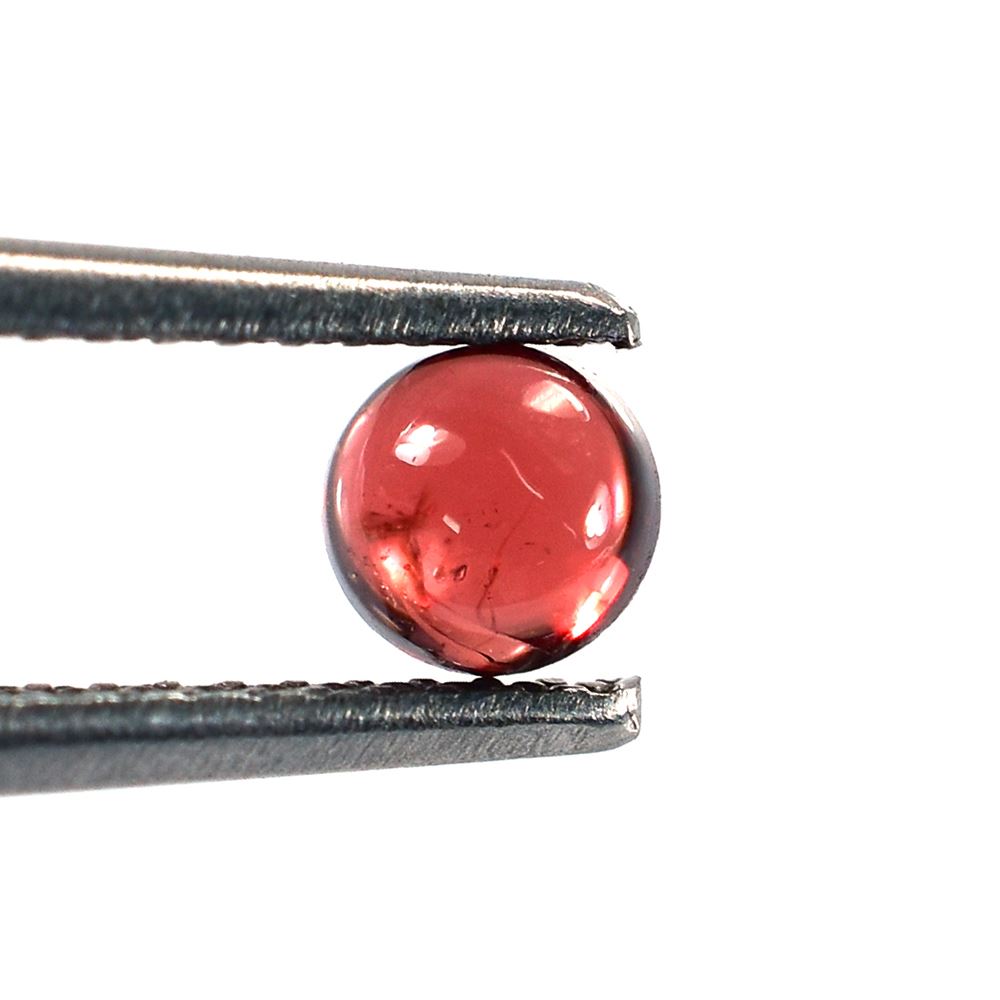 GARNET PLAIN ROUND CAB (MEDIUM RED)(HI) 4.00X4.00 MM 0.41 Cts.