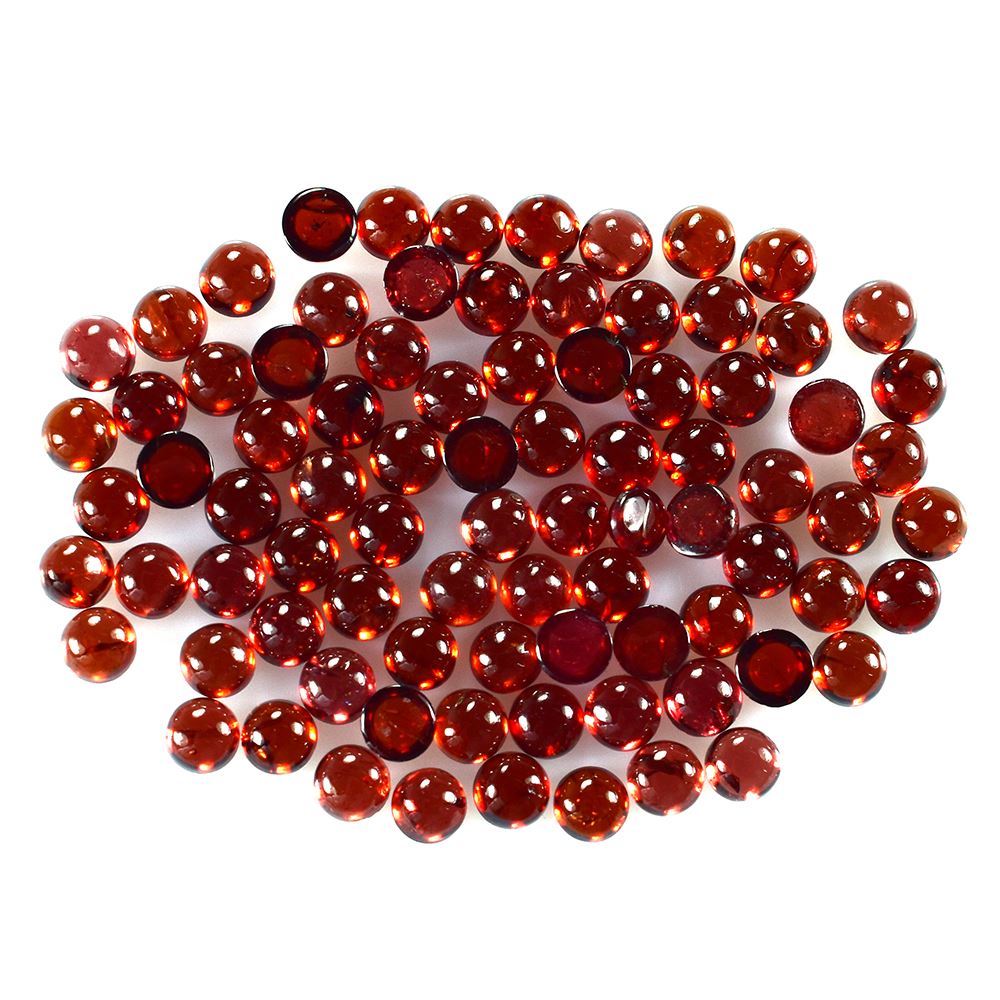 GARNET PLAIN ROUND CAB (MEDIUM RED)(HI) 4.00X4.00 MM 0.41 Cts.
