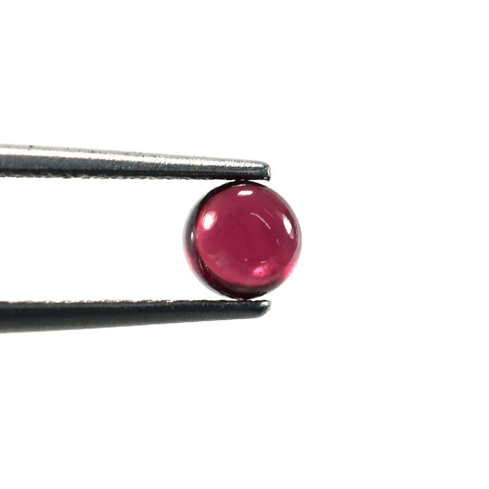 GARNET PLAIN ROUND CAB (DARK)(SI) 5.00X5.00 MM 0.87 Cts.