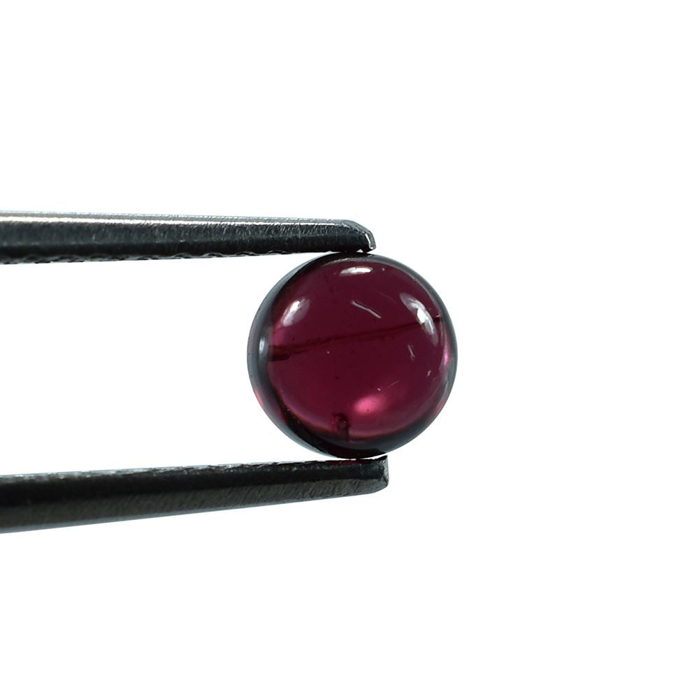 GARNET PLAIN ROUND CAB (DARK)(HI) 5.00X5.00 MM 0.86 Cts.