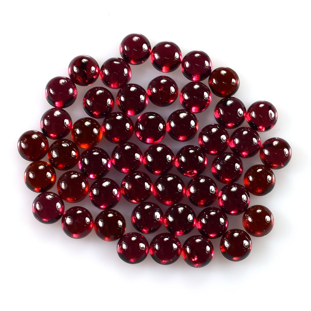 GARNET PLAIN ROUND CAB (DARK)(HI) 5.00X5.00 MM 0.86 Cts.