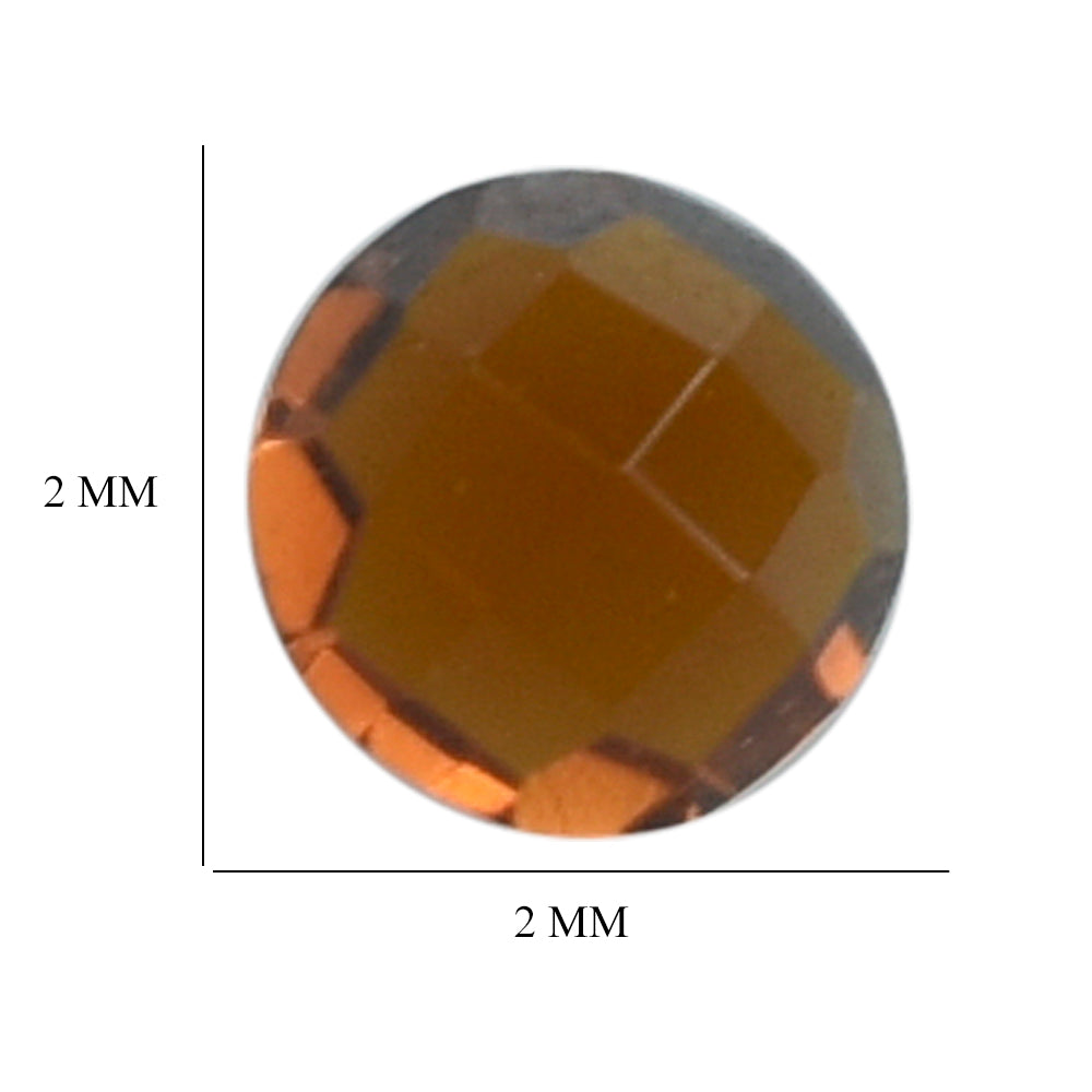 RED GARNET CHECKER ROUND CAB 2MM 0.05 Cts.