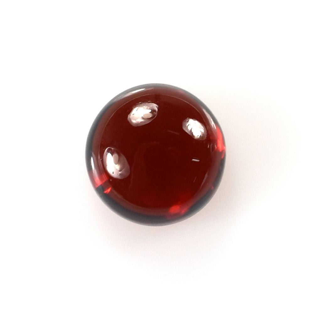 GARNET PLAIN ROUND CAB (DARK RED)(HI) 8.00X8.00 MM 2.96 Cts.