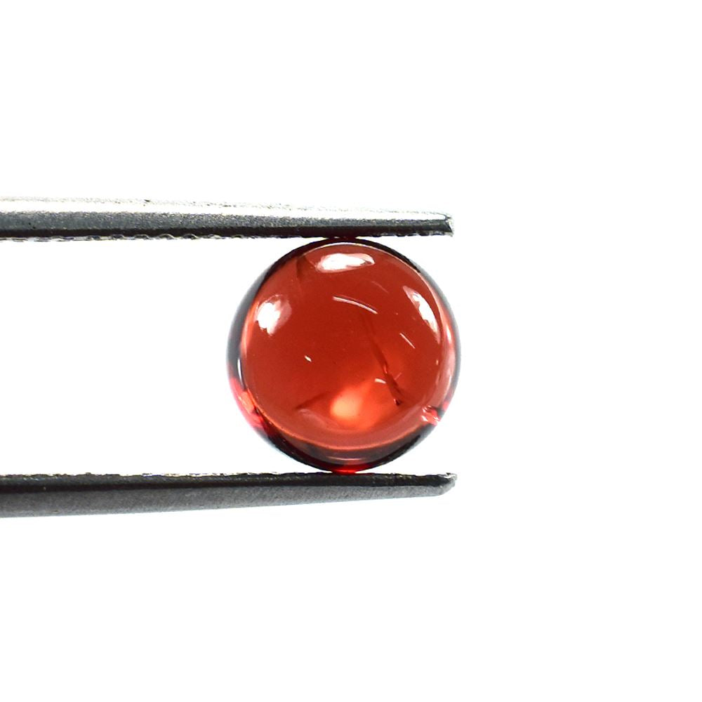 GARNET PLAIN ROUND CAB (DARK RED)(HI) 8.00X8.00 MM 2.96 Cts.