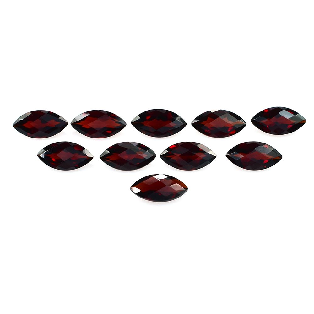 GARNET RED CHECKER CUT MARQUISE 10.00X5.00 MM 1.55 Cts.