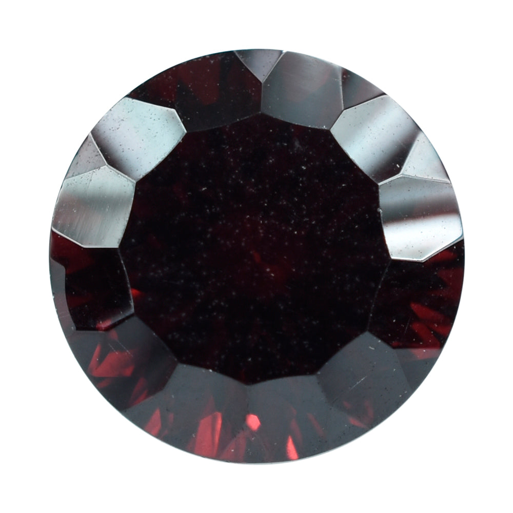 RED GARNET CONCAVE CUT ROUND 12 MM 9.38 Cts.