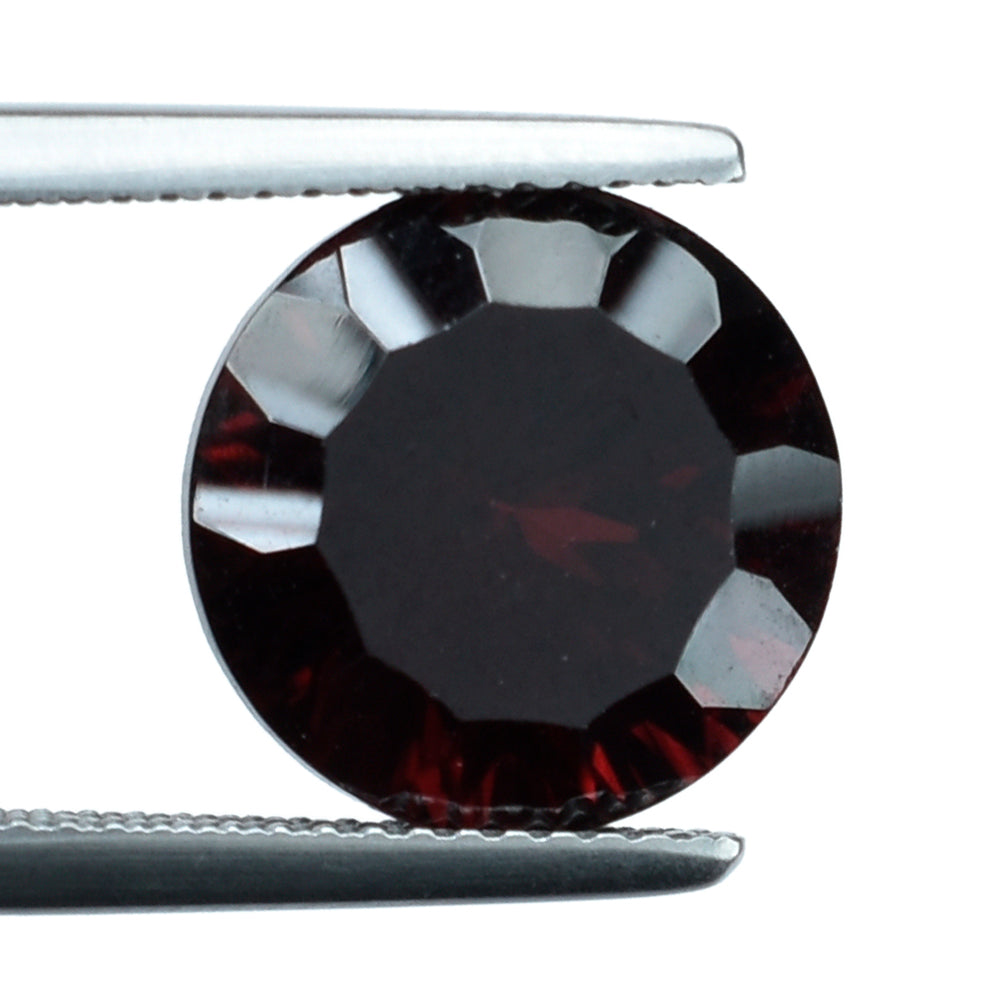 RED GARNET CONCAVE CUT ROUND 12 MM 9.38 Cts.