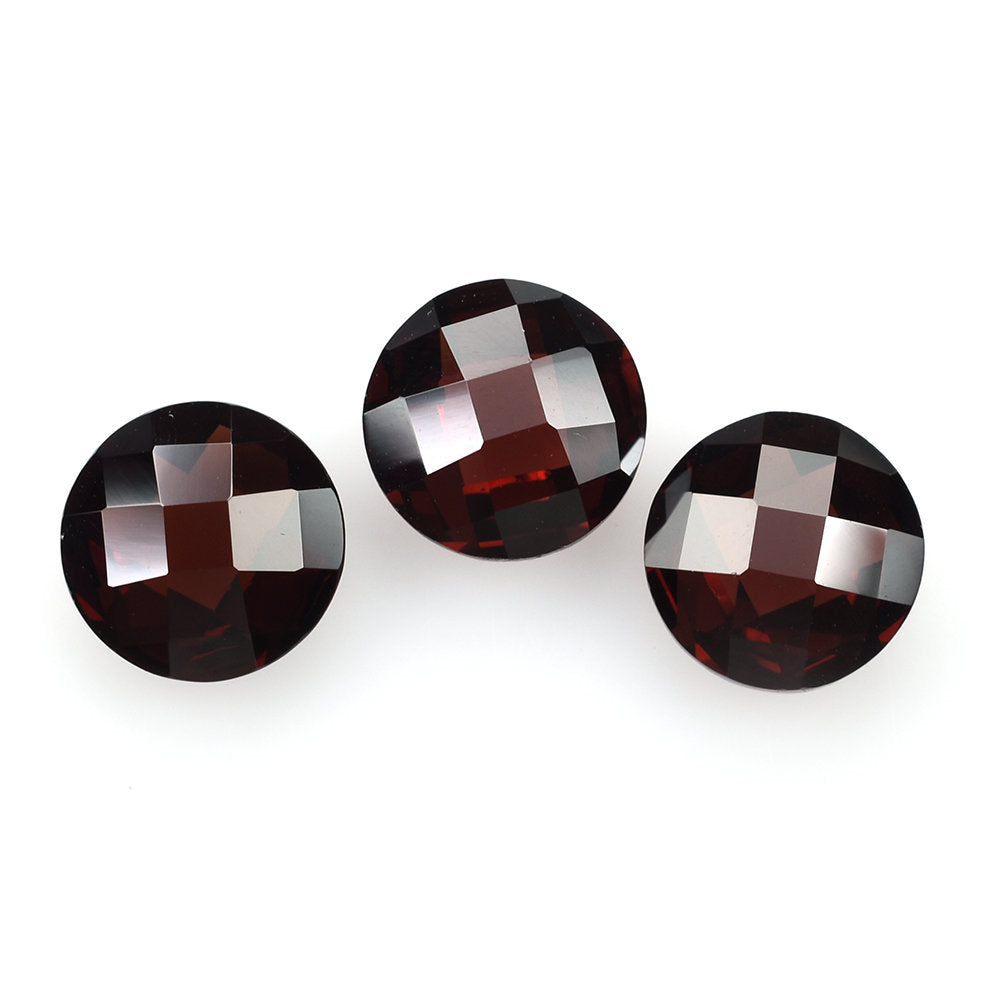 RED GARNET BRIOLETTE ROUND 10MM 4.09 Cts.