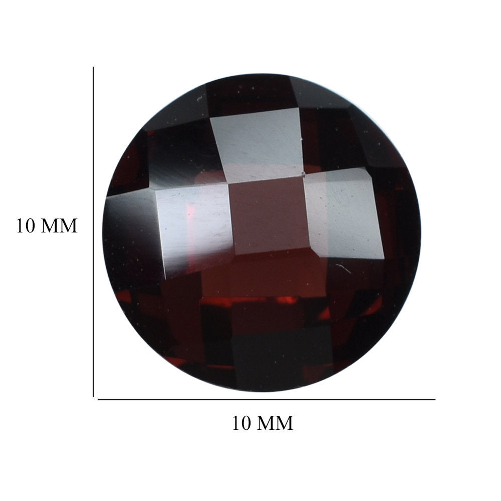 RED GARNET BRIOLETTE ROUND 10MM 4.09 Cts.