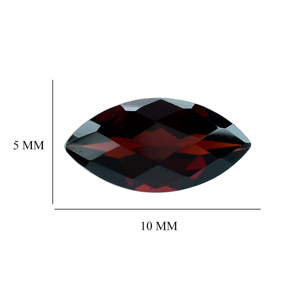 RED GARNET CHECKER CUT MARQUISE 10X5 MM 1.33 Cts.