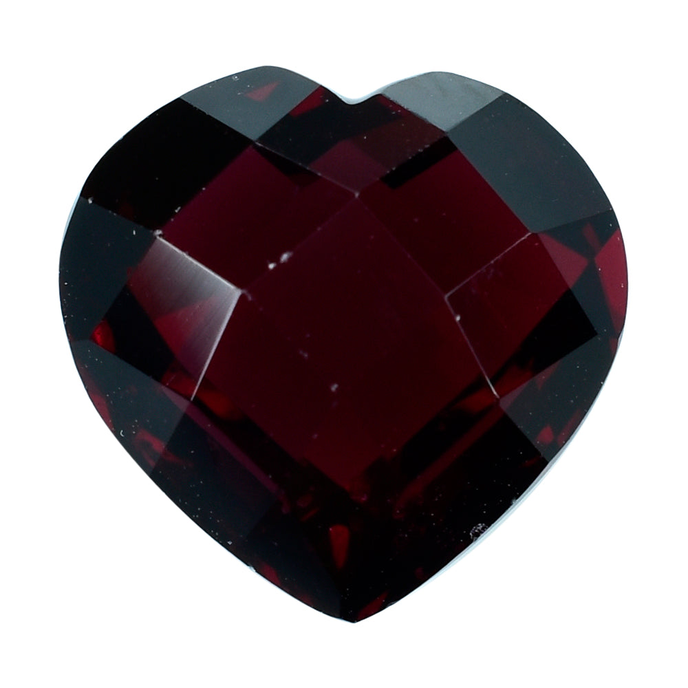 RED GARNET BRIOLETTE HEART 12MM 7.99 Cts.