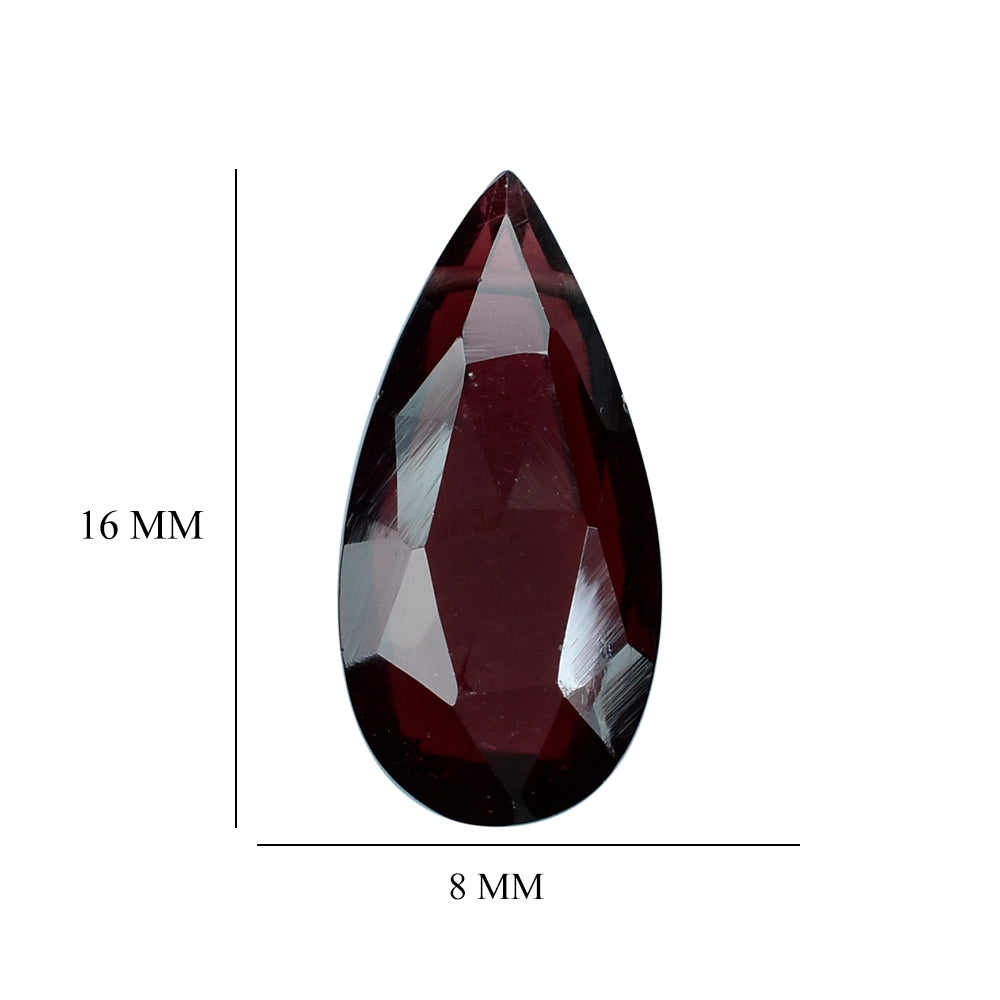 RED GARNET ROSE CUT BRIOLETTE PEAR (FULL DRILL) 16X8MM 5.50 Cts.