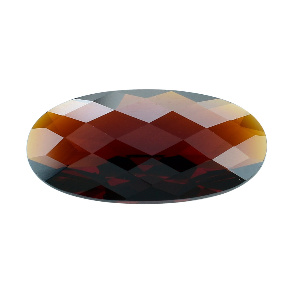 RED GARNET CHECKER CUT OVAL 18X9MM 6.18 Cts.