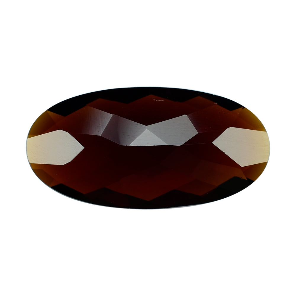 RED GARNET CHECKER CUT OVAL 18X9MM 6.18 Cts.