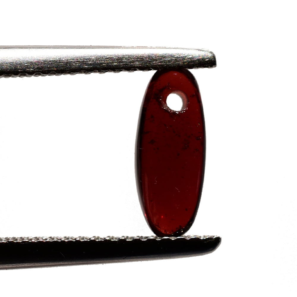 RED GARNET LENTIL OVAL (FULL DRILL) 10X4MM 1.43 Cts.