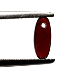 RED GARNET LENTIL OVAL (FULL DRILL) 10X4MM 1.43 Cts.
