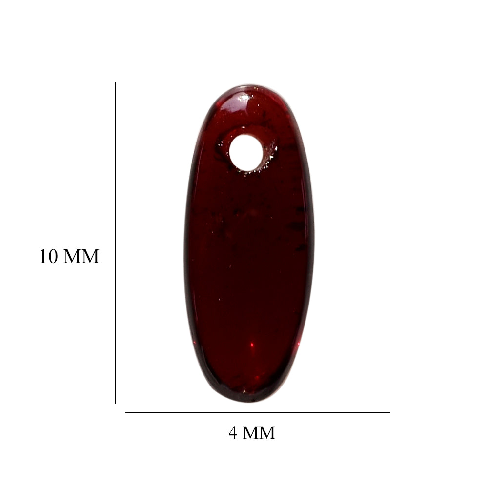 RED GARNET LENTIL OVAL (FULL DRILL) 10X4MM 1.43 Cts.