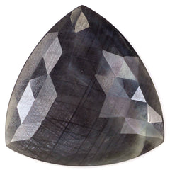 GREY SAPPHIRE ROSE CUT TRILLION CAB 30MM 34.63 Cts.