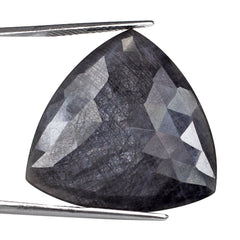GREY SAPPHIRE ROSE CUT TRILLION CAB 30MM 34.63 Cts.