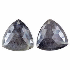 GREY SAPPHIRE ROSE CUT TRILLION CAB 30MM 34.63 Cts.