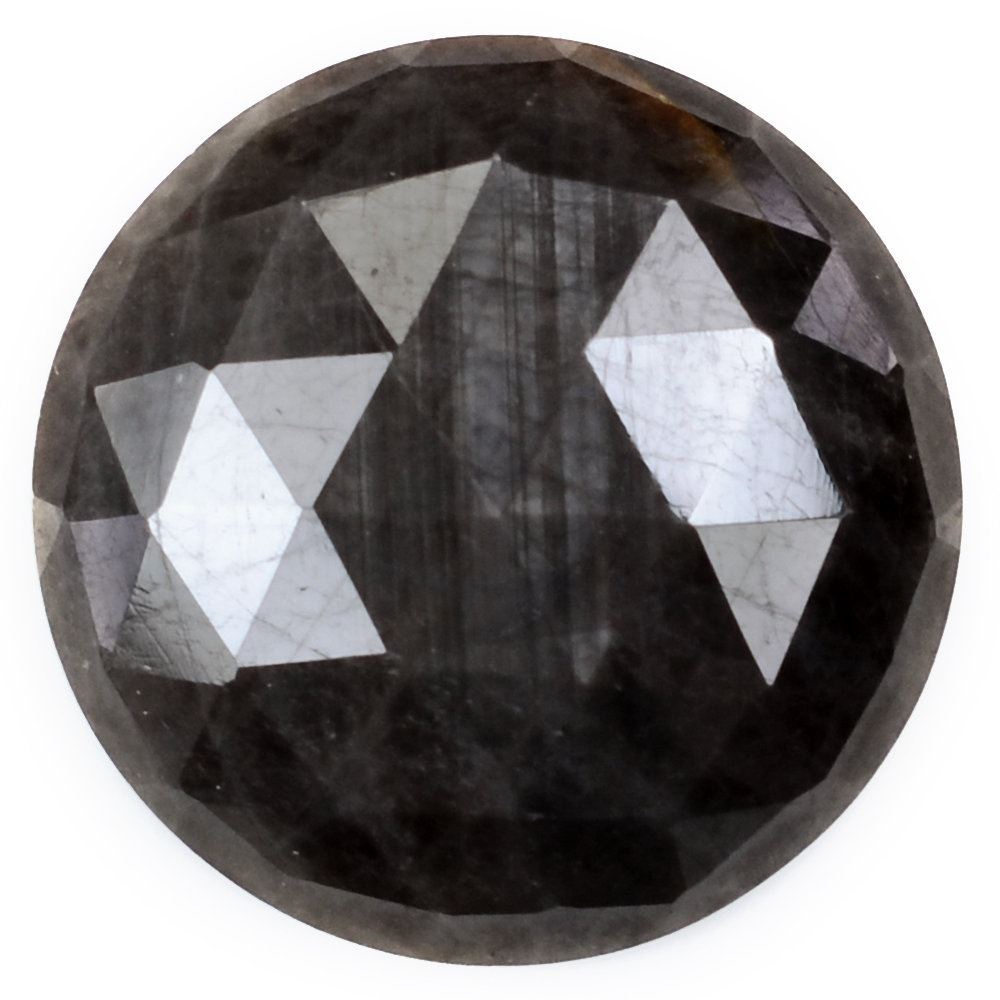 GREY SAPPHIRE ROSE CUT ROUND CAB 16MM 11.50 Cts.