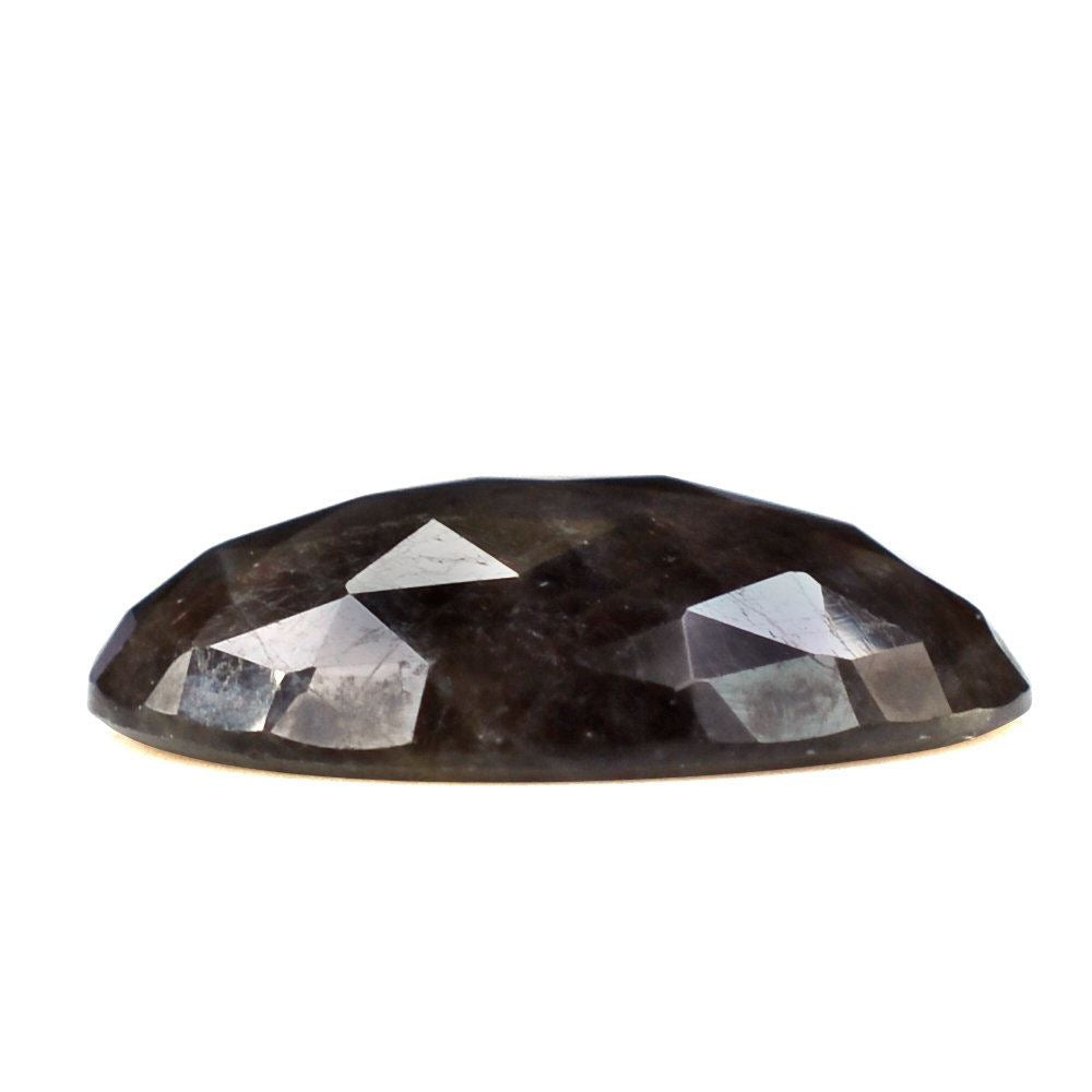 GREY SAPPHIRE ROSE CUT ROUND CAB 16MM 11.50 Cts.