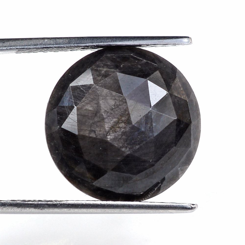 GREY SAPPHIRE ROSE CUT ROUND CAB 16MM 11.50 Cts.