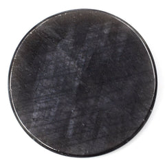 GREY SAPPHIRE CHECKER CUT ROUND CAB 20MM 13.52 Cts.