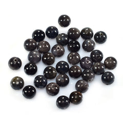 GREY SAPPHIRE PLAIN ROUND BALLS (OPAQUE MEDIUM)(WITH WHITE LINES  CRACKS)(F/D_1.50MM) 10.00X10.00 MM 10.34 CTS