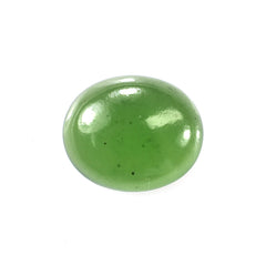 GREEN SERPENTINE PLAIN OVAL CAB 12X10MM 3.93 Cts.