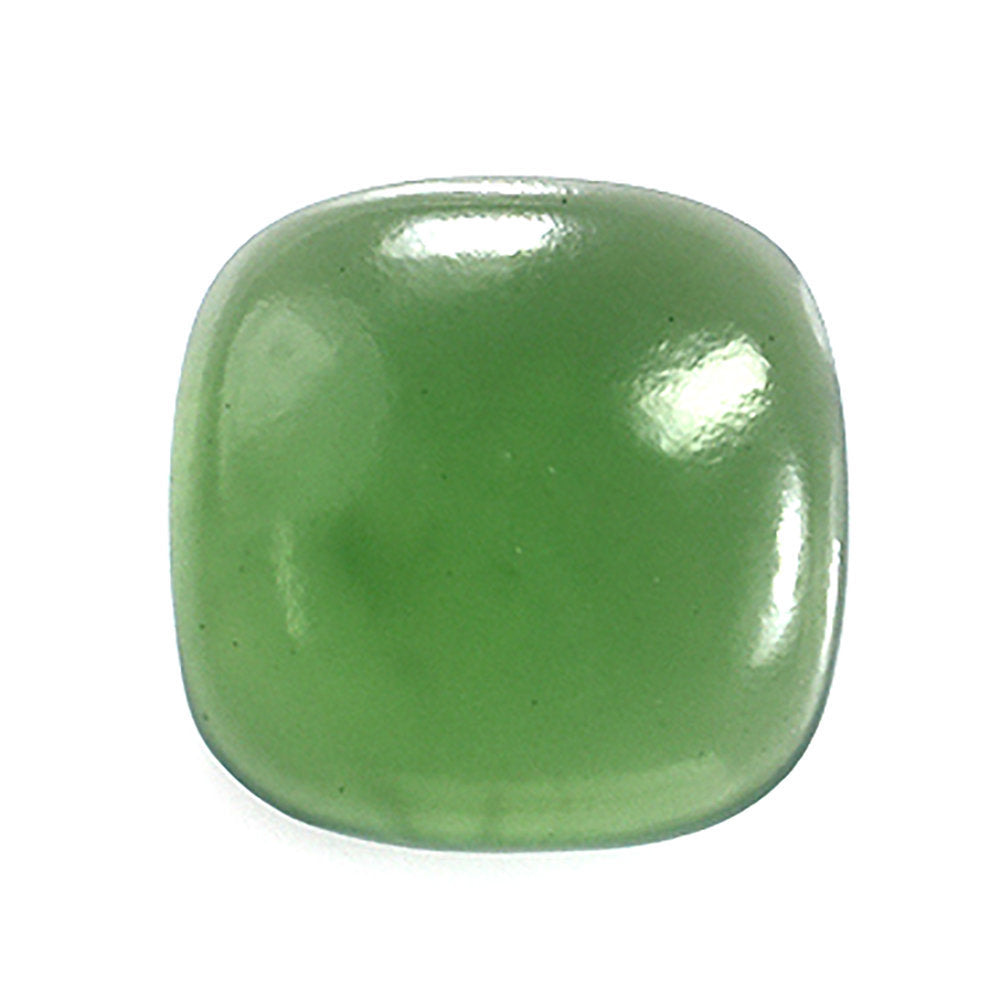 GREEN SERPENTINE PLAIN CUSHION CAB 12MM 4.68 Cts.