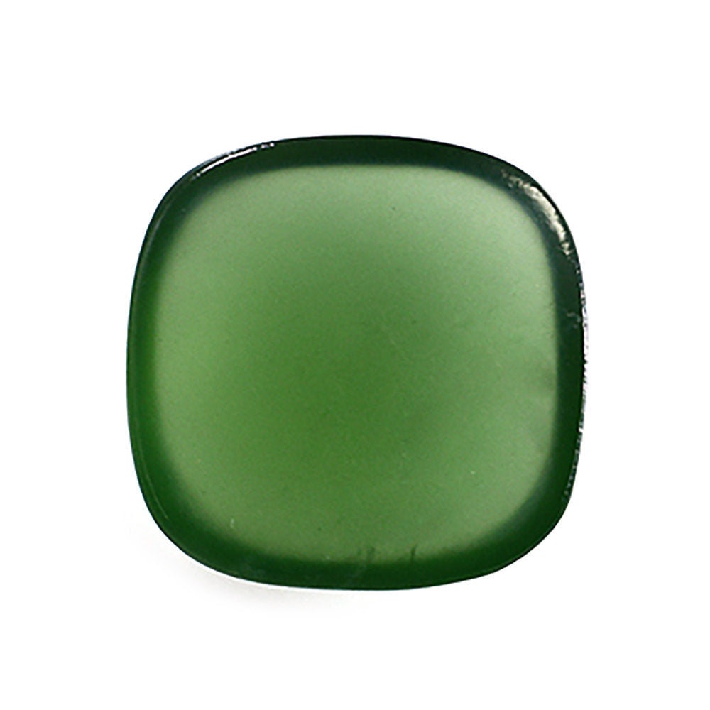 GREEN SERPENTINE PLAIN CUSHION CAB 12MM 4.68 Cts.