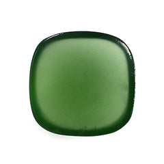 GREEN SERPENTINE PLAIN CUSHION CAB 12MM 4.68 Cts.