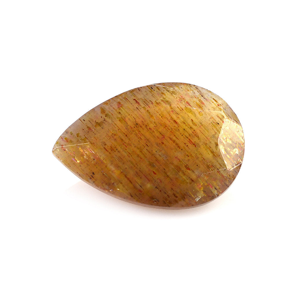 GOLDEN SUNSTONE CUT PEAR 15X10MM 4.87 Cts.