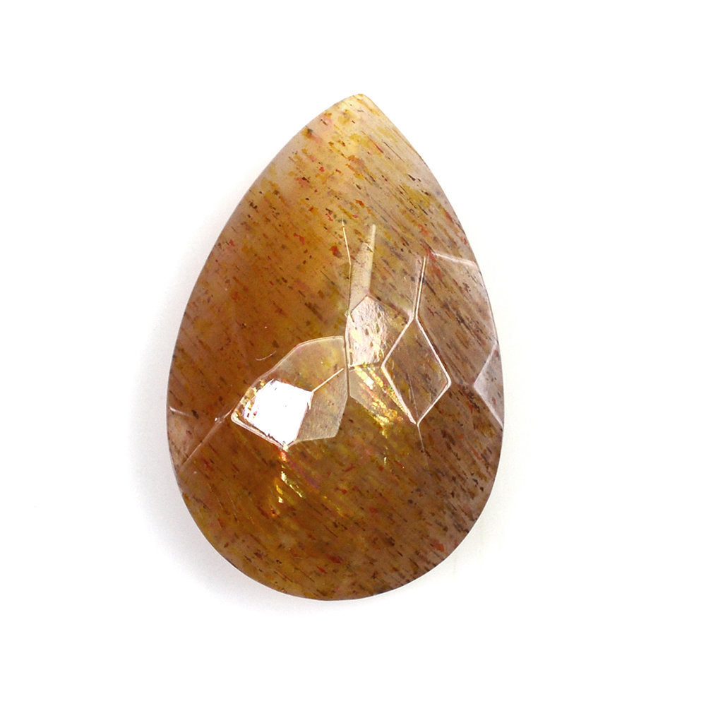 GOLDEN SUNSTONE CUT PEAR 15X10MM 4.87 Cts.